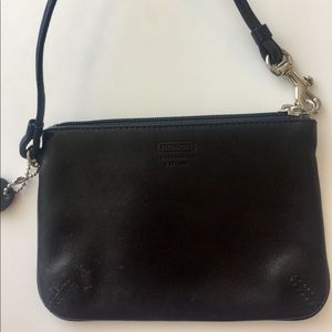 Coach small black wristlet